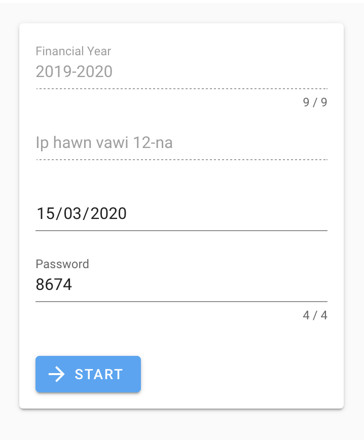 Entry Setup Form